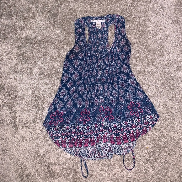 American Rag Blue & Pink Blouse size XXS - Picture 3 of 7